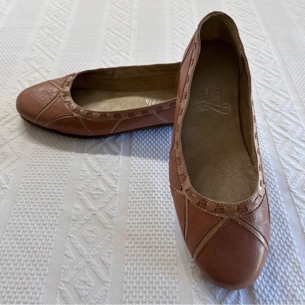 Aerosoles Women’s Leather Top Bet‎ Stitch N Turn Slides Flats Shoes Size 7M